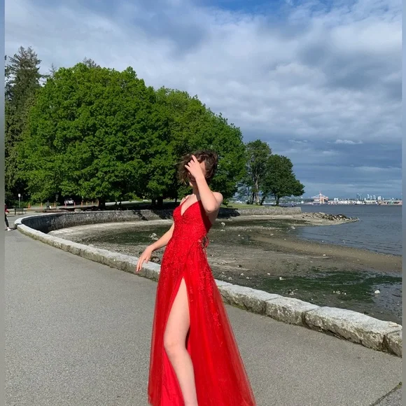 strapless open back dress La Femme Dress 32269 Formal Prom Dress main image 1